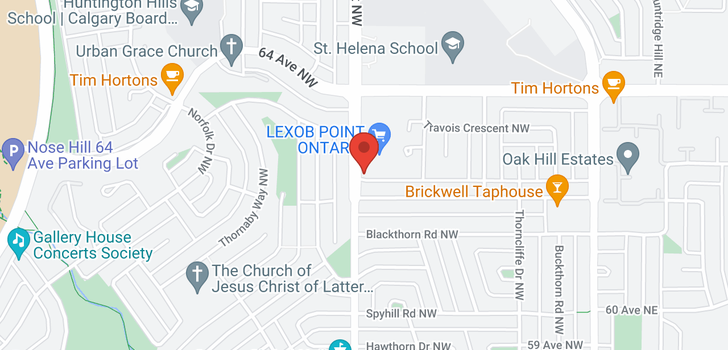 map of 72 6440 4 Street NW